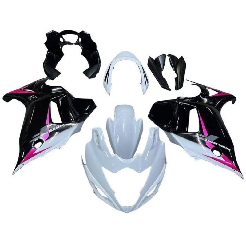 Suzuki GSX650F (2007-2015) White, Black, Pink Fairings Clear Windscreen: Free No Bolt Kit
