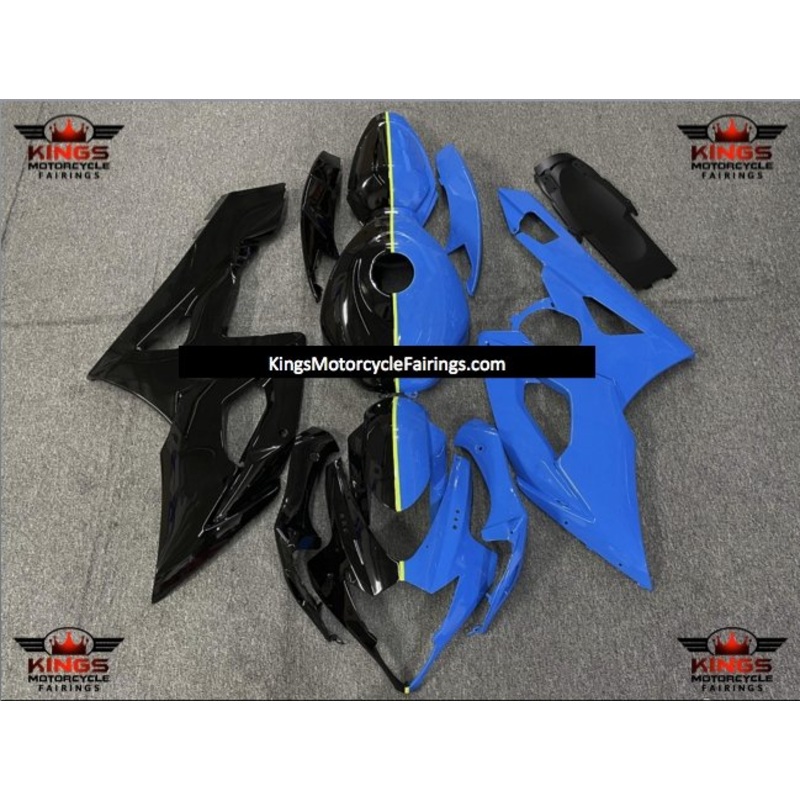 Suzuki GSXR1000 (2005-2006) Black, Blue & Yellow Split Fairings No Seat Cowl No Bolt Kit No Tank