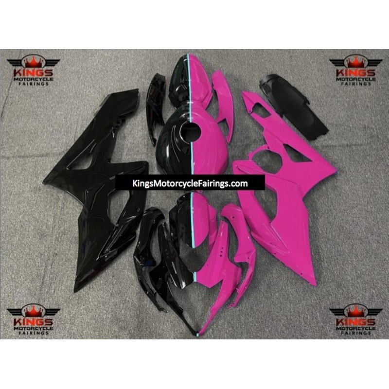 Suzuki GSXR1000 (2005-2006) Black, Pink & Turquoise Split Fairings No Seat Cowl No Bolt Kit No Tank