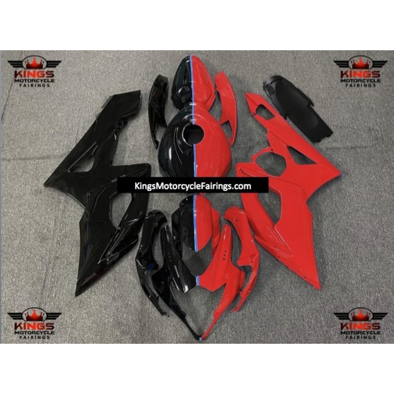 Suzuki GSXR1000 (2005-2006) Black, Red & Blue Split Fairings No Seat Cowl No Bolt Kit No Tank