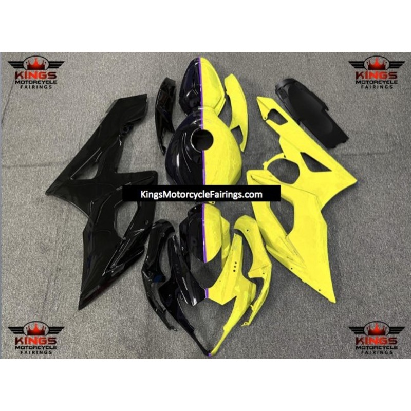 Suzuki GSXR1000 (2005-2006) Black, Yellow & Purple Split Fairings No Seat Cowl No Bolt Kit No Tank
