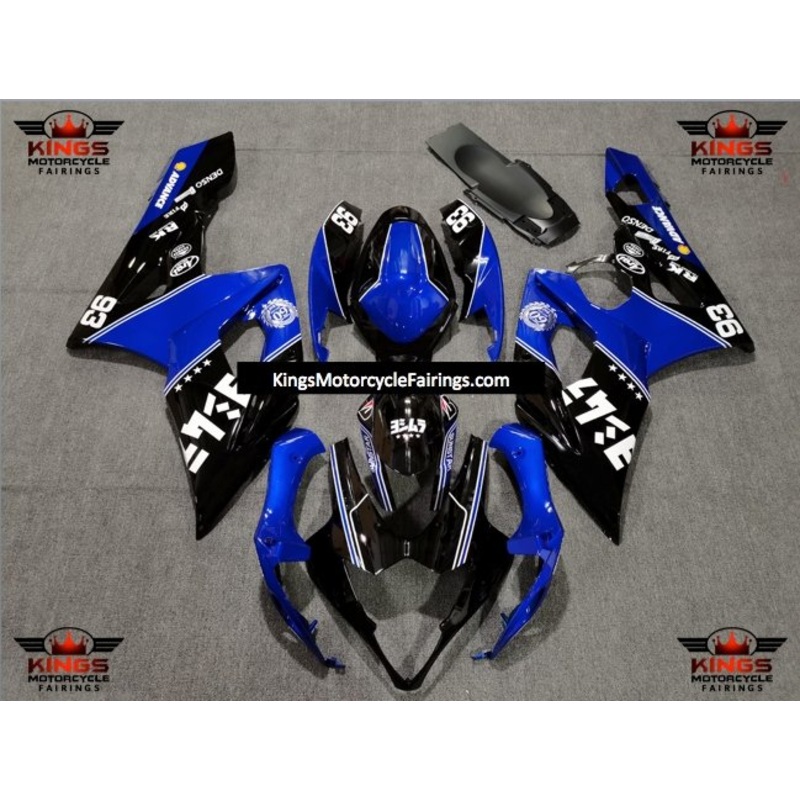 Suzuki GSXR1000 (2005-2006) Blue, Black & White #93 Fairings No Seat Cowl No Bolt Kit No Tank