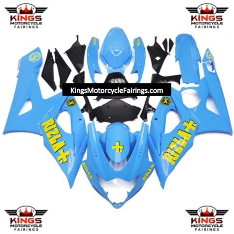 Suzuki GSXR1000 (2005-2006) Blue, Yellow Rizla Fairings No Seat Cowl No Bolt Kit No Tank