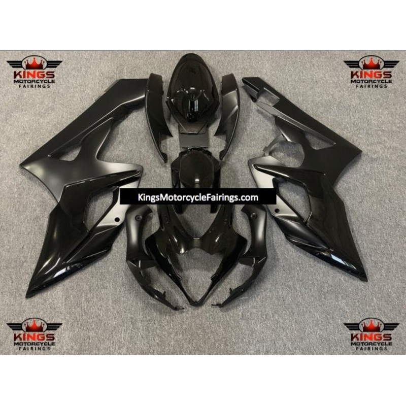 Suzuki GSXR1000 (2005-2006) Gloss Black & Matte Black Fairings No Seat Cowl No Bolt Kit No Tank
