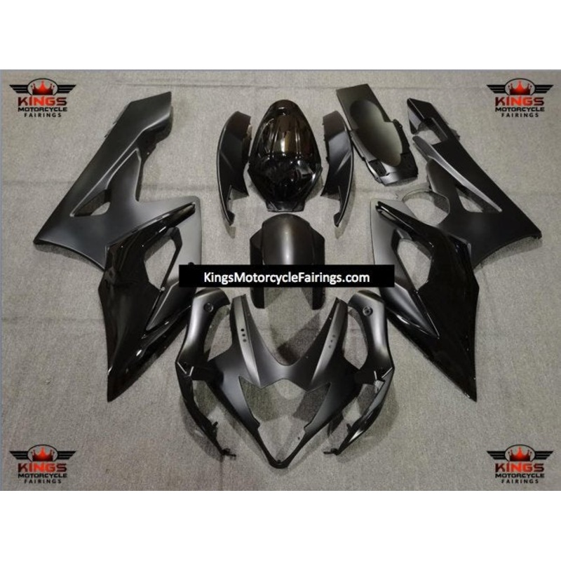 Suzuki GSXR1000 (2005-2006) Matte Black & Gloss Black Fairings No Seat Cowl No Bolt Kit No Tank