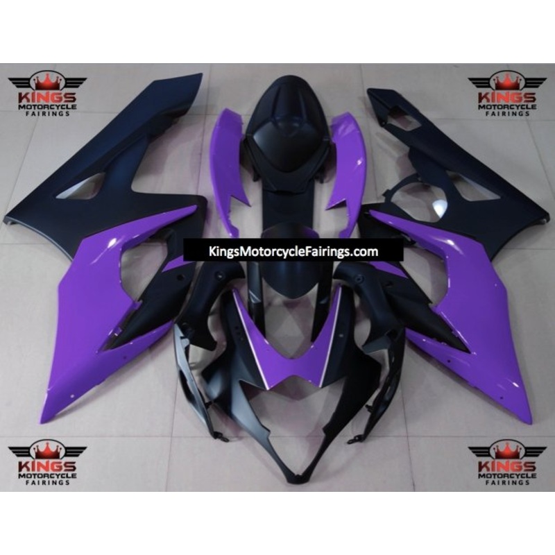 Suzuki GSXR1000 (2005-2006) Matte Black & Purple Fairings No Seat Cowl No Bolt Kit No Tank