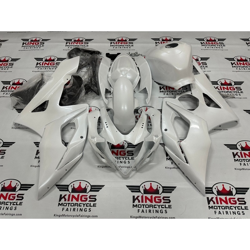 Suzuki GSXR1000 (2005-2006) Pearl White Fairings No Seat Cowl No Bolt Kit No Tank
