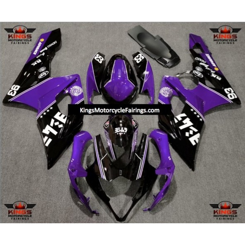 Suzuki GSXR1000 (2005-2006) Purple, Black & White #93 Fairings No Seat Cowl No Bolt Kit No Tank