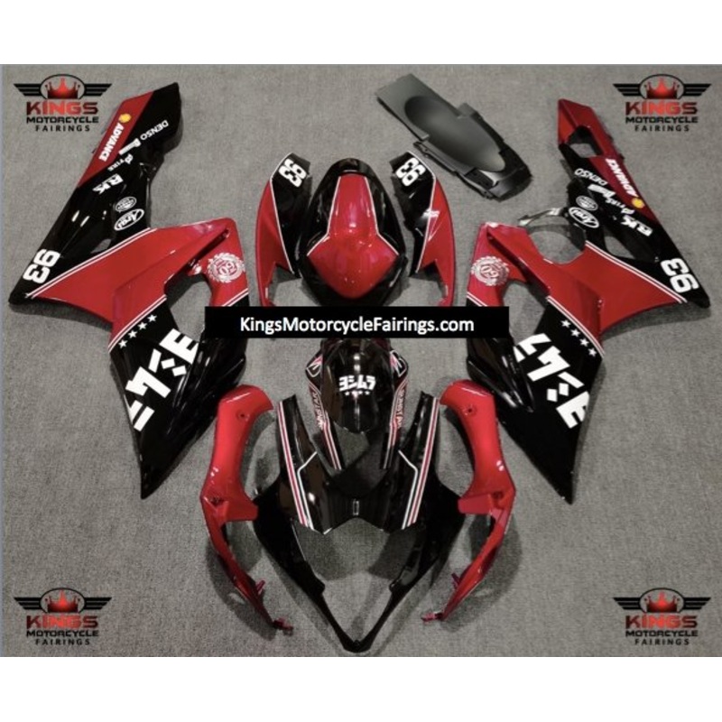 Suzuki GSXR1000 (2005-2006) Red, Black & White #93 Fairings No Seat Cowl No Bolt Kit No Tank