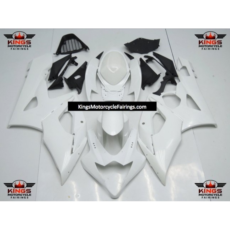 Suzuki GSXR1000 (2005-2006) White Fairings No Seat Cowl No Bolt Kit No Tank