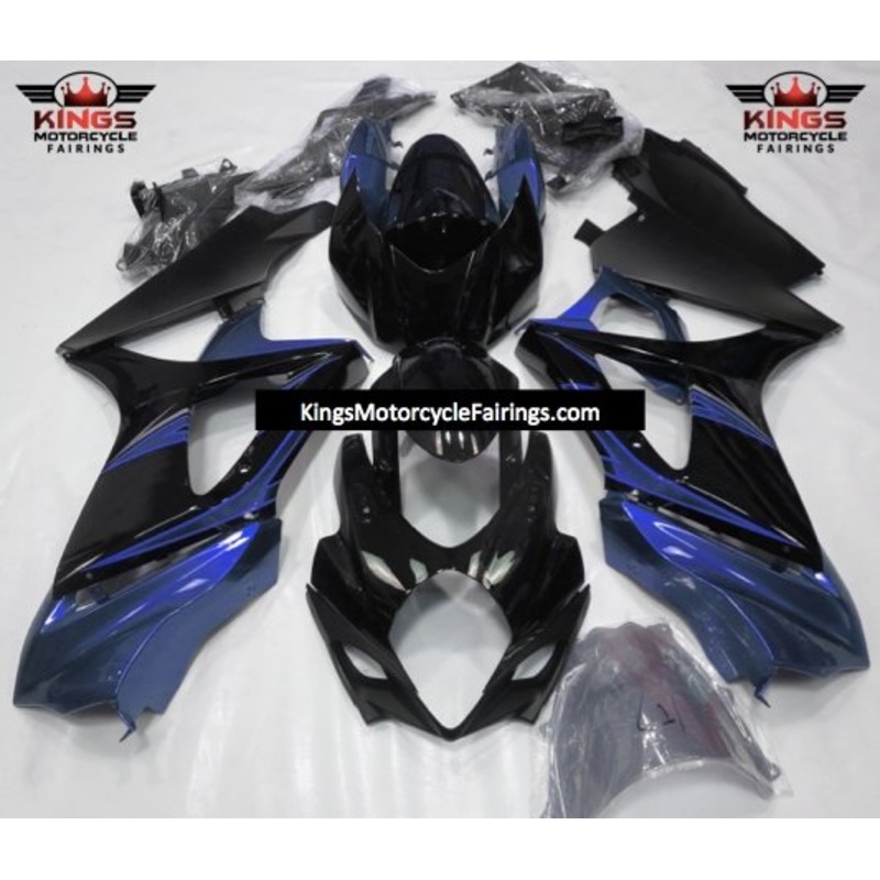 Suzuki GSXR1000 (2007-2008) Black & Dark Blue Fairings No Seat Cowl No Bolt Kit No Tank