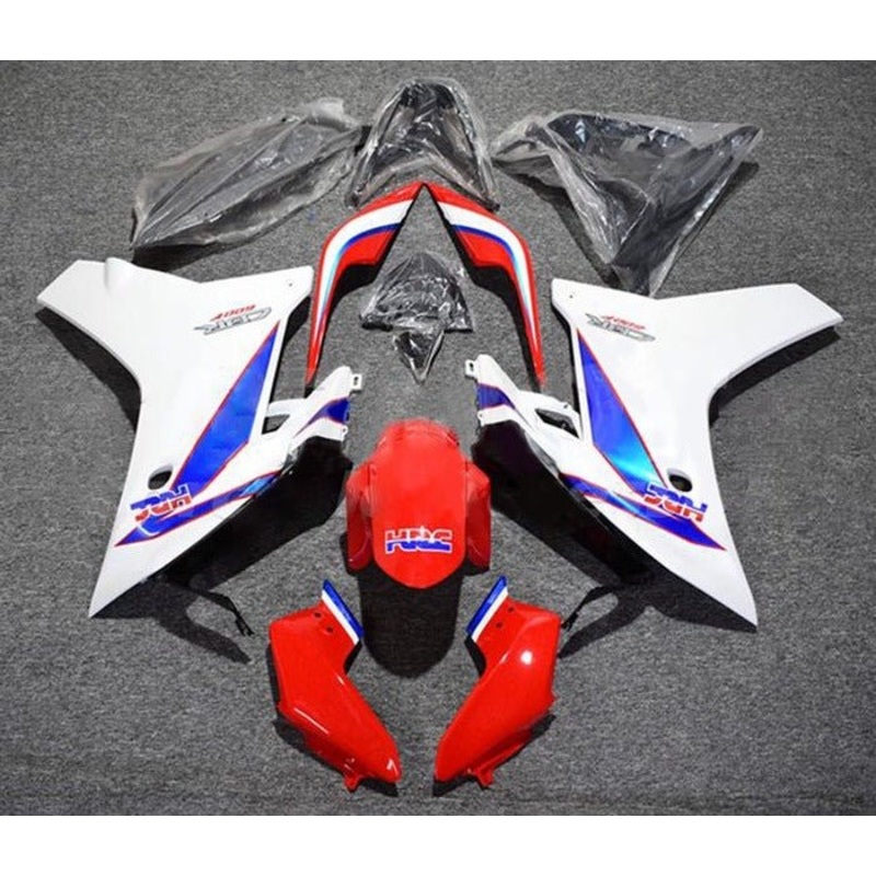 HONDA CBR600F Fairings (2011-2013) White, Blue, Red Clear Windscreen: Free No Bolt Kit