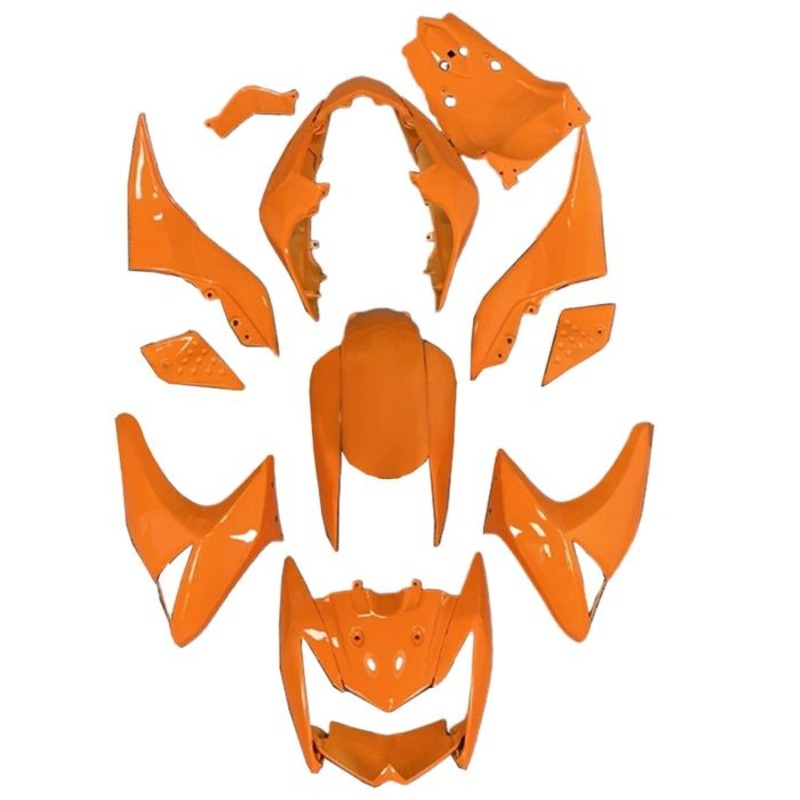 Kawasaki Z1000 Fairings (2007-2009) Orange Clear Windscreen: Free Bolt Kit: No Seat Cowl: No