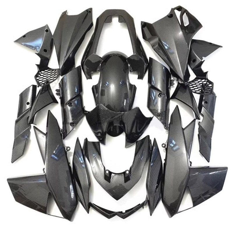 Kawasaki Z1000 Fairings (2010-2013) Faux Carbon Fiber Clear Windscreen: Free Bolt Kit: No Seat Cowl: No