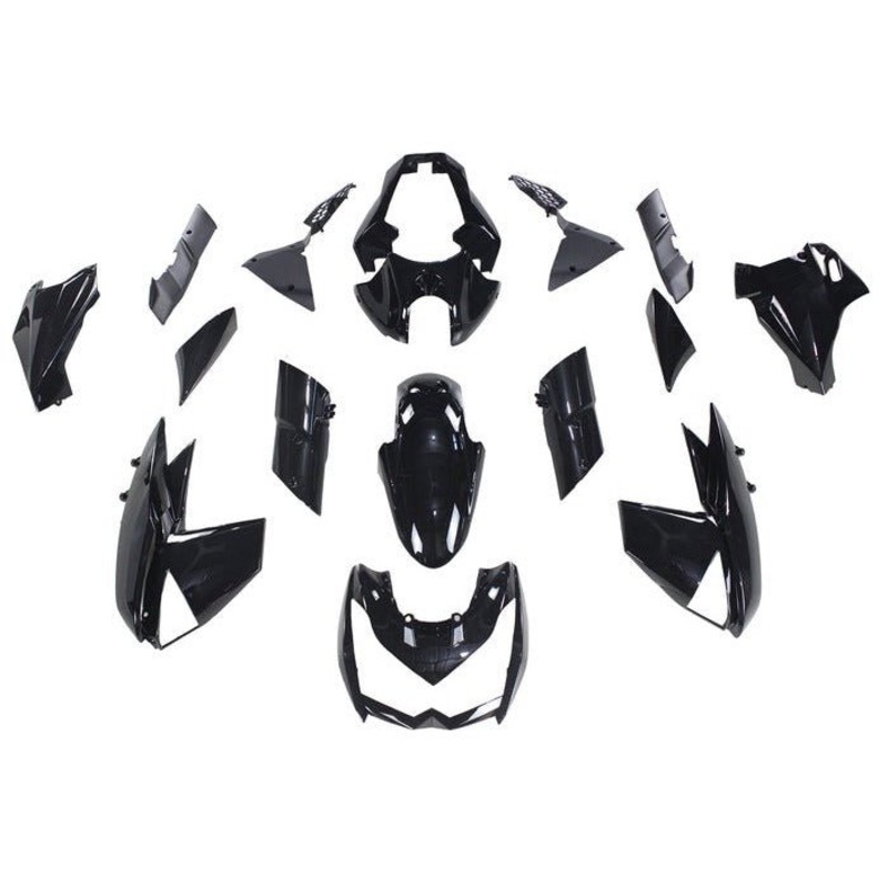 Kawasaki Z1000 Fairings (2010-2013) Gloss Black Clear Windscreen: Free Bolt Kit: No Seat Cowl: No