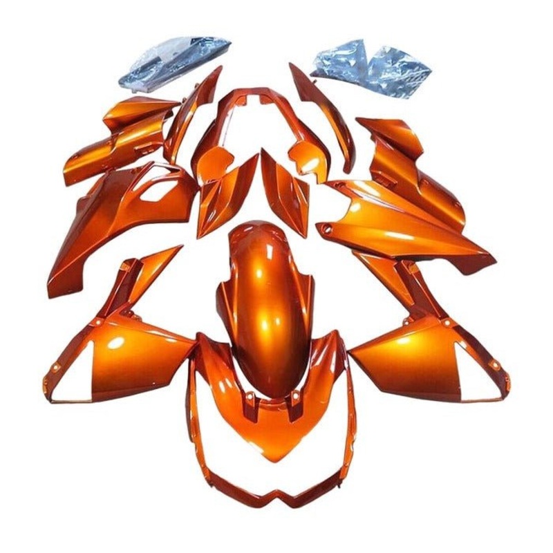 Kawasaki Z1000 Fairings (2010-2013) Orange Clear Windscreen: Free Bolt Kit: No Seat Cowl: No