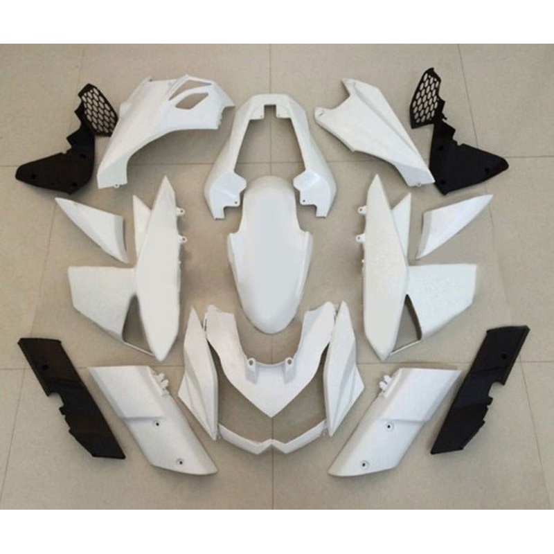 Kawasaki Z1000 Fairings (2010-2013) White Clear Windscreen: Free Bolt Kit: No Seat Cowl: No