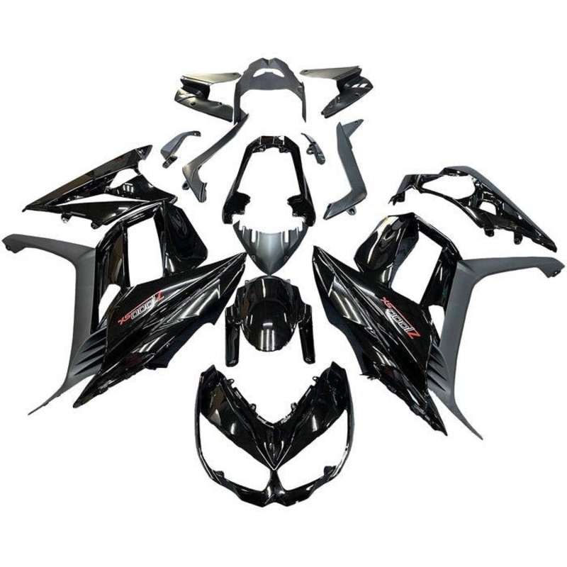Kawasaki Z1000SX Fairings (2010-2016) Black Clear Windscreen: Free Bolt Kit: No Seat Cowl: No