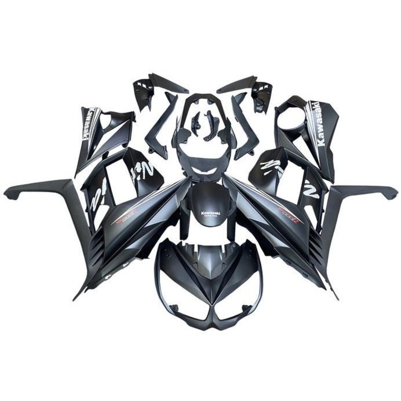Kawasaki Z1000SX Fairings (2010-2016) Matte Black, White Clear Windscreen: Free Bolt Kit: No Seat Cowl: No