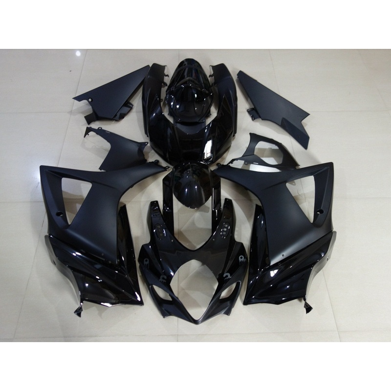 Suzuki GSXR1000 (2007-2008) Gloss Black & Matte Black Fairings No Seat Cowl No Bolt Kit No Tank