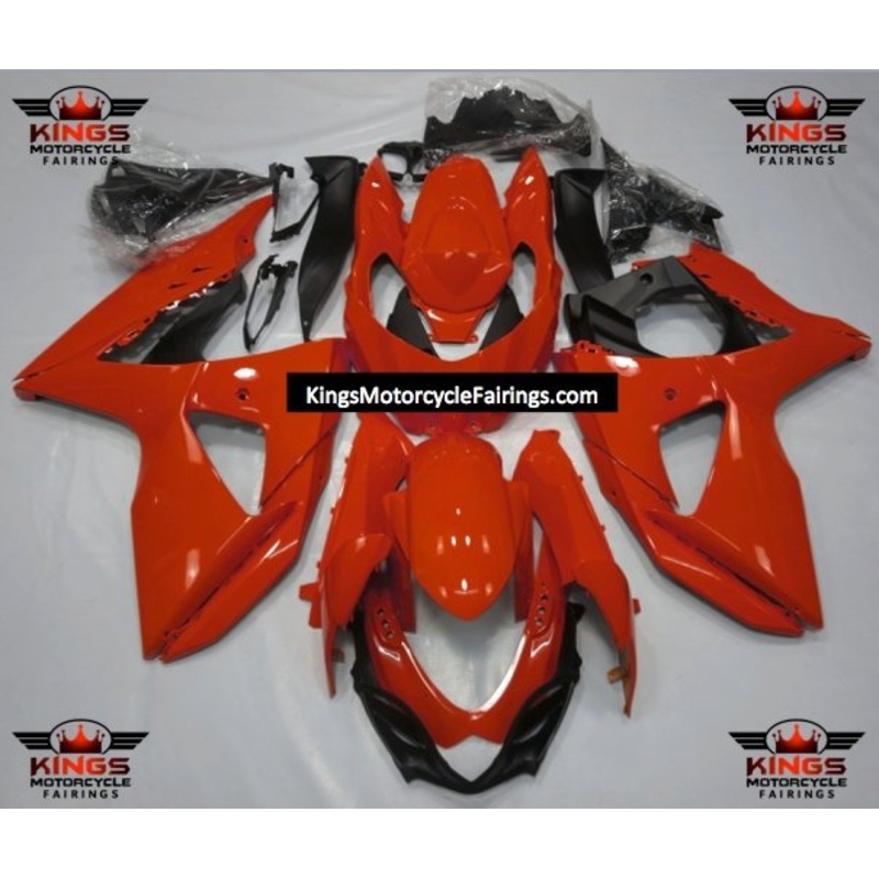 Suzuki GSXR1000 (2009-2016) Red Fairings Clear Windscreen: Free No Seat Cowl No Bolt Kit