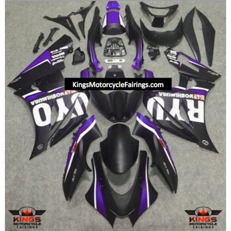 Suzuki GSXR1000 (2017-2025) Matte Black, Purple, White Fairings No Tank No Seat Cowl No Bolt Kit