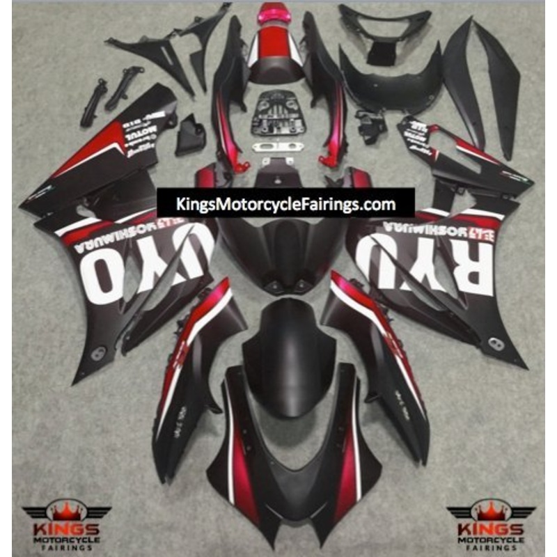 Suzuki GSXR1000 (2017-2025) Matte Black, Red, White Fairings No Tank No Seat Cowl No Bolt Kit