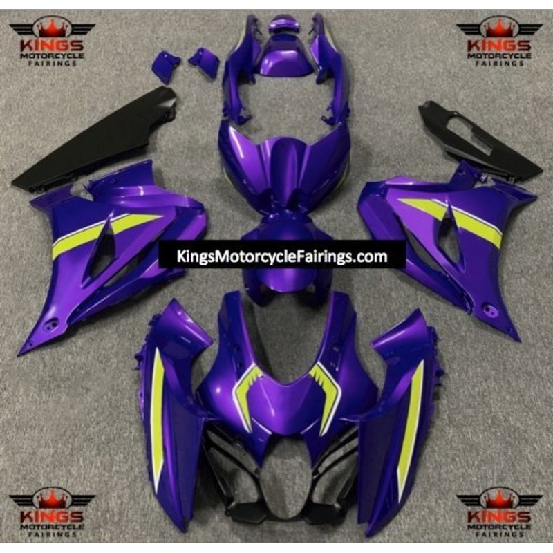 Suzuki GSXR1000 (2017-2025) Purple, Yellow, White Fairings No Tank No Seat Cowl No Bolt Kit
