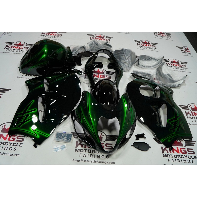 Suzuki Hayabusa (1999-2007) Black & Green Fairings No Seat Cowl No Bolt Kit No Tank