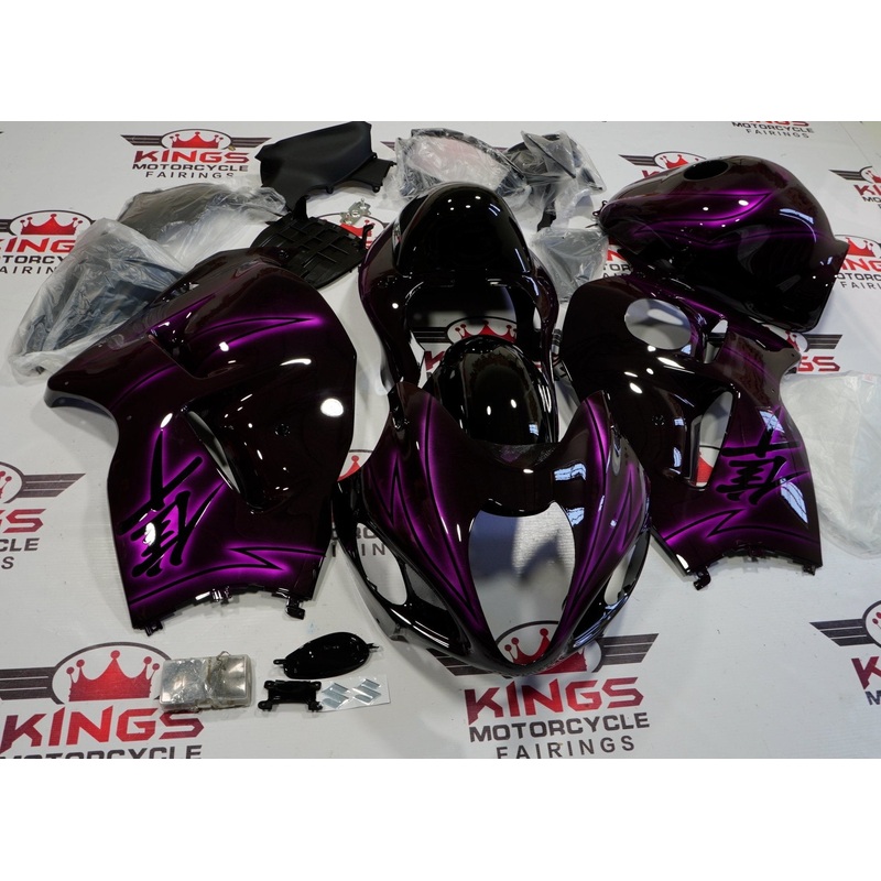 Suzuki Hayabusa (1999-2007) Black, Pink Fairings No Seat Cowl No Bolt Kit No Tank