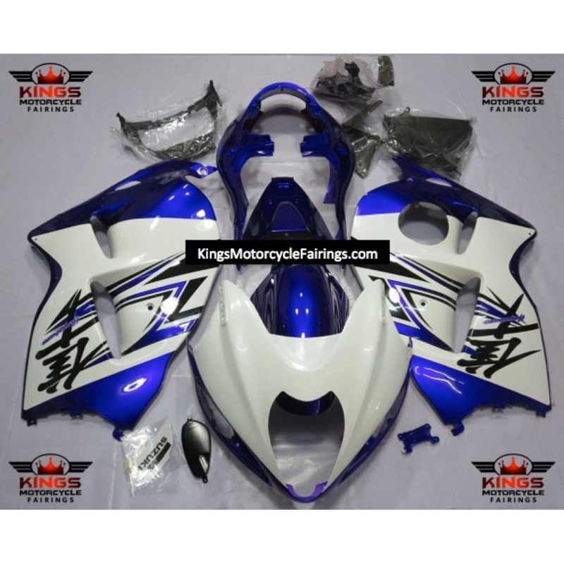 Suzuki Hayabusa (1999-2007) White, Blue & Black Fairings No Seat Cowl No Bolt Kit No Tank