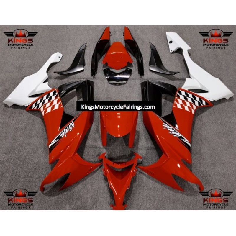 Fairing kit for a Kawasaki Ninja ZX10R (2008-2010) Red, White & Black Clear Windscreen: Free No Seat Cowl No Bolt Kit