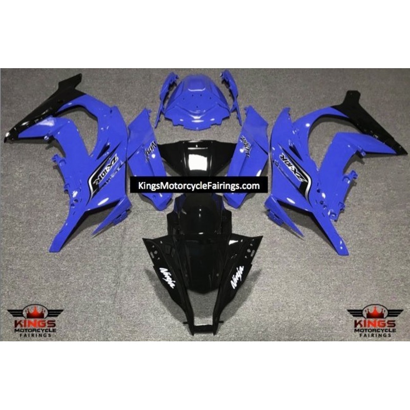 Fairing kit for a Kawasaki Ninja ZX10R (2011-2015) Black & Blue No Seat Cowl No Bolt Kit No Tank