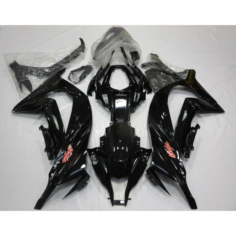 Fairing Kit for a Kawasaki Ninja ZX10R (2011-2015) Black & Red No Seat Cowl No Bolt Kit No Tank