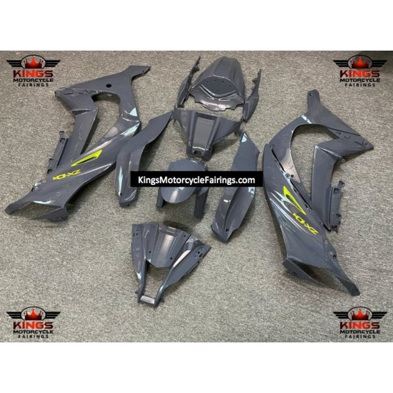 Fairing kit for a Kawasaki Ninja ZX10R (2011-2015) Nardo Gray & Yellow No Seat Cowl No Bolt Kit No Tank