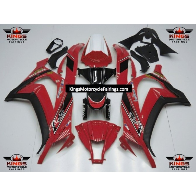 Fairing kit for a Kawasaki Ninja ZX10R (2011-2015) Red, Black & White No Seat Cowl No Bolt Kit No Tank