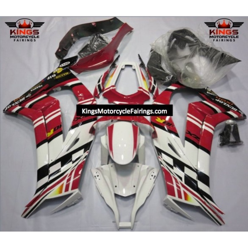 Fairing Kit for a Kawasaki Ninja ZX10R (2011-2015) White, Red, Black & Yellow No Seat Cowl No Bolt Kit No Tank