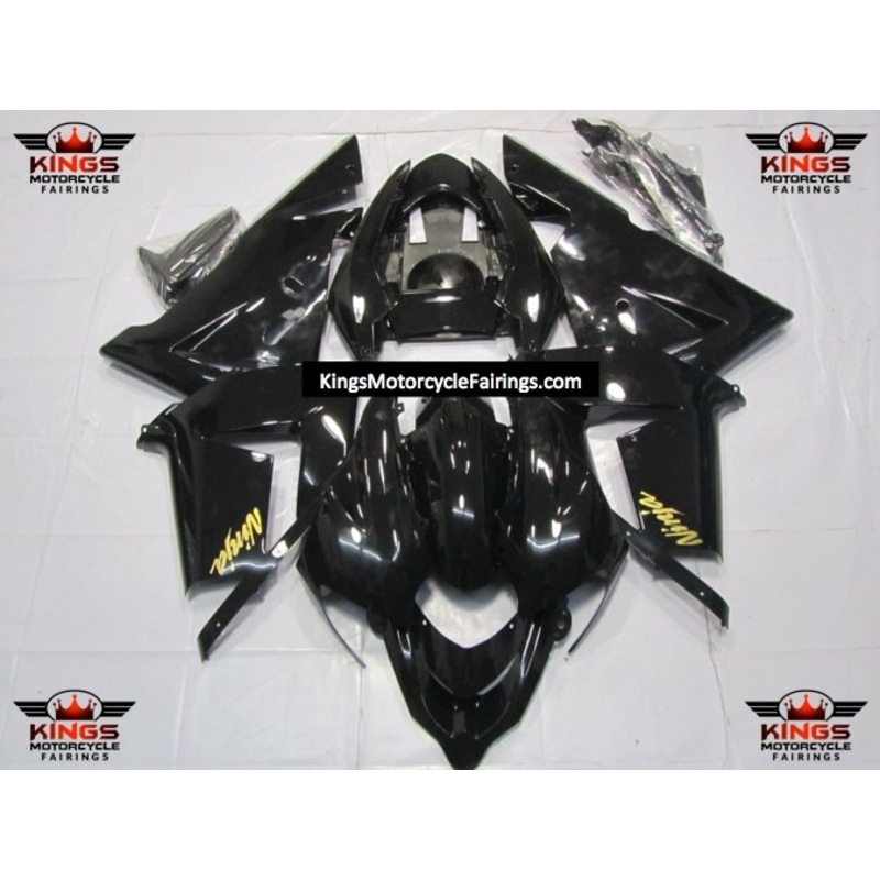 Fairing kit for a Kawasaki ZX10R (2004-2005) Black & Gold No Seat Cowl No Bolt Kit No Tank