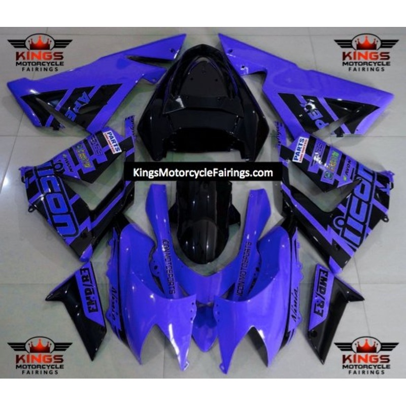 Fairing kit for a Kawasaki ZX10R (2004-2005) Blue & Black No Seat Cowl No Bolt Kit No Tank