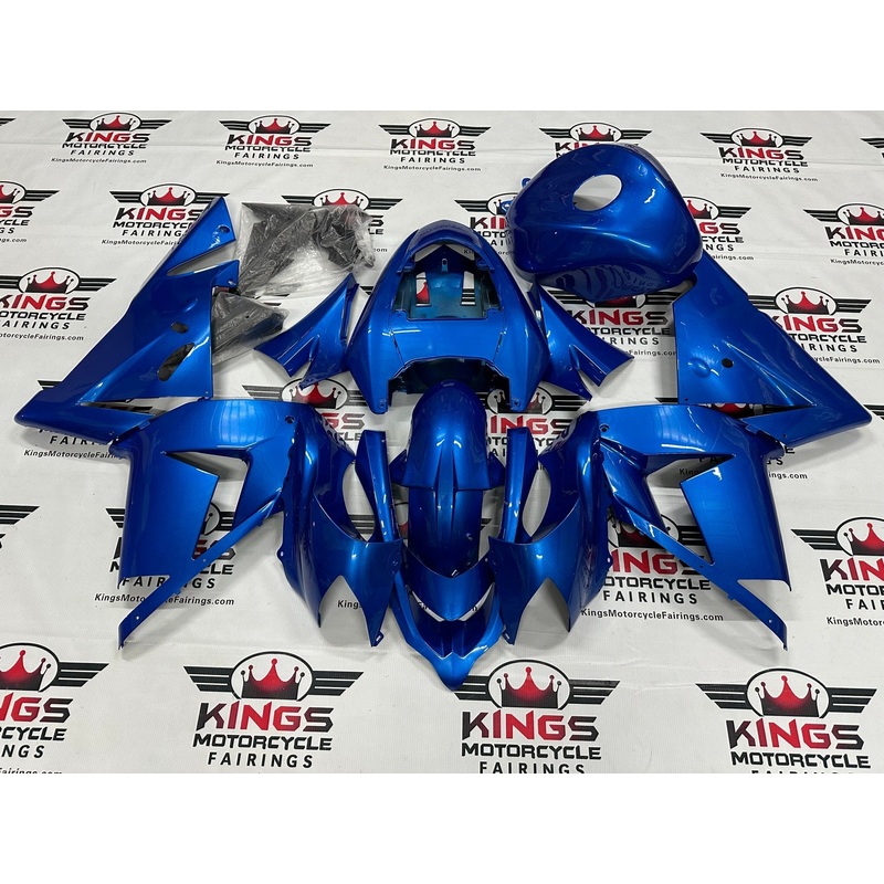 Fairing kit for a Kawasaki ZX10R (2004-2005) Blue Pearl No Seat Cowl No Bolt Kit No Tank
