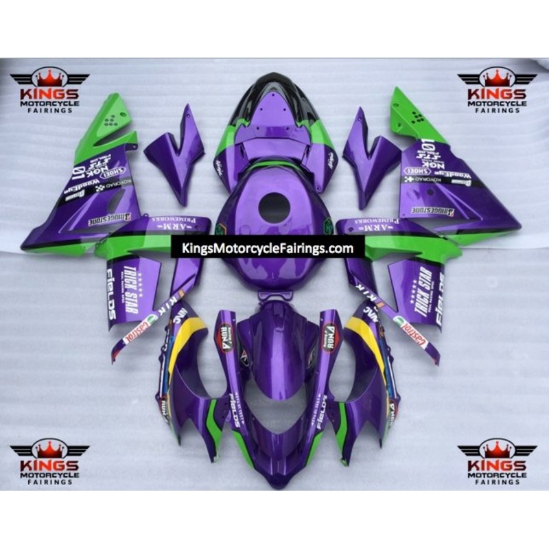Fairing kit for a Kawasaki ZX10R (2004-2005) Purple, Green, Black, White, Yellow No Seat Cowl No Bolt Kit No Tank