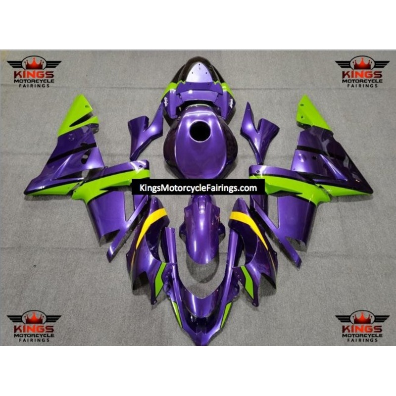Fairing kit for a Kawasaki ZX10R (2004-2005) Purple, Green, Yellow, Black No Seat Cowl No Bolt Kit No Tank
