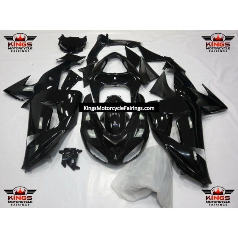 Fairing Kit For A Kawasaki ZX10R (2006-2007) Black Clear Windscreen: Free No Seat Cowl No Bolt Kit