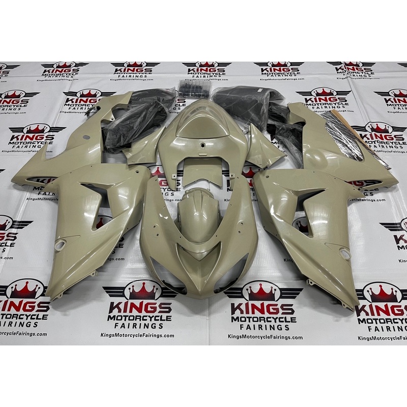 Fairing Kit For A Kawasaki ZX10R (2006-2007) Desert Tan Clear Windscreen: Free No Seat Cowl No Bolt Kit