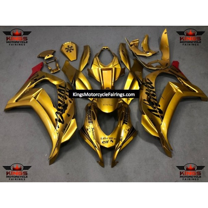 Fairings for Kawasaki Ninja ZX10R (2016-2020) Gold, Black, Red No Tank No Seat Cowl No Bolt Kit
