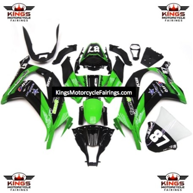 Fairings for Kawasaki Ninja ZX10R (2016-2020) Green, Black No Tank No Seat Cowl No Bolt Kit