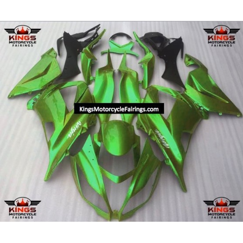 Fairings for Kawasaki Ninja ZX10R (2016-2020) Green No Tank No Seat Cowl No Bolt Kit