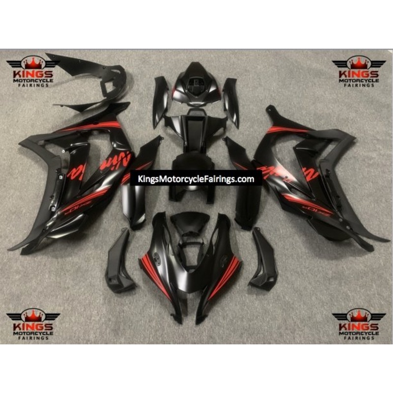 Fairings for Kawasaki Ninja ZX10R (2016-2020) Satin Black, Red No Tank No Seat Cowl No Bolt Kit