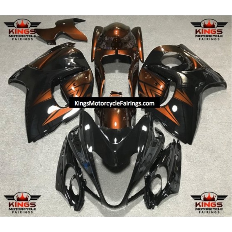 Suzuki GSX1300R Hayabusa (2008-2020) Black, Dark Orange Fairings No Seat Cowl No Bolt Kit No Tank