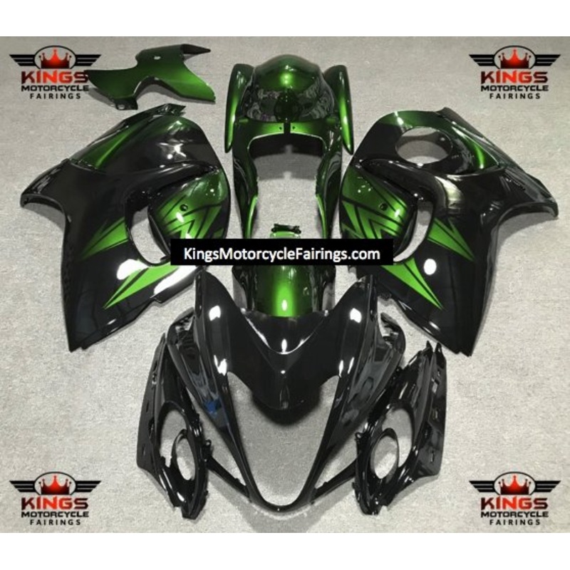 Suzuki GSX1300R Hayabusa (2008-2020) Black, Green Fairings No Seat Cowl No Bolt Kit No Tank